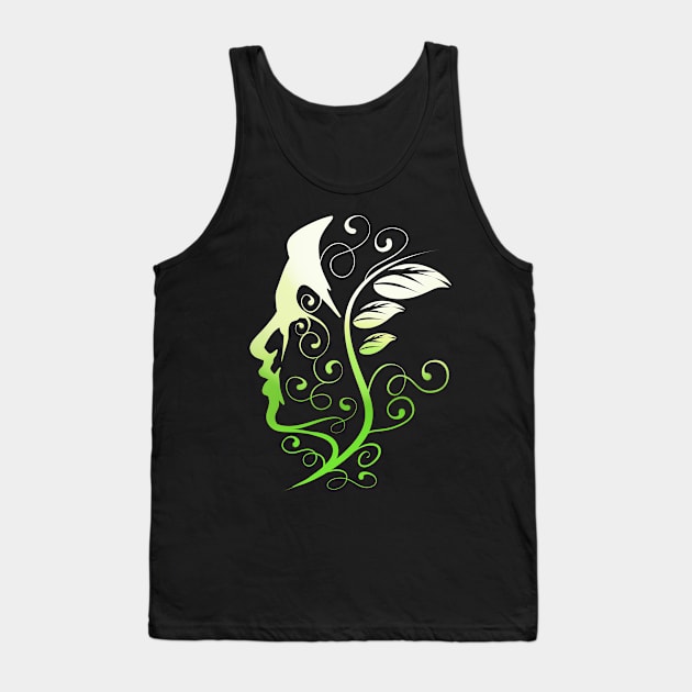 Vegan Inside My Head. Green Mind, Go Vegan Tank Top by SinBle